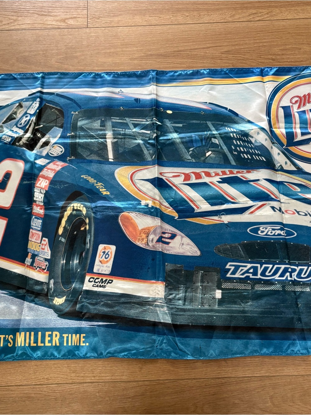 Vintage Miller Lite NASCAR Racing Banner 60” Rusty Wallace #2 Man Cave